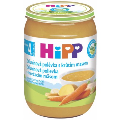 HiPP Bio zeleninová polévka s krůtím masem 190 g – Zboží Mobilmania