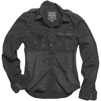 Surplus košile Raw Vintage dlouhý rukáv černá 1158