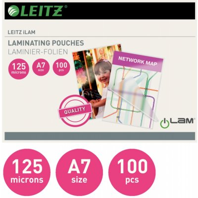 Laminovací kapsy Leitz - A7, 125 mic, čiré, 100 ks – Zboží Mobilmania