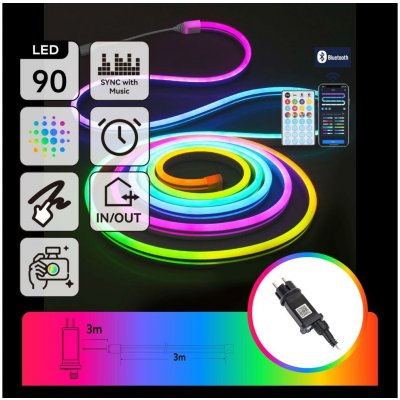 Aigostar B.V. - LED RGBICW Venkovní řetěz 90xLED/10W/230V 3m IP44 + DO S104033U3 – Hledejceny.cz