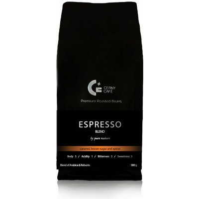 Eurona CC CERNY CAFÉ ESPRESSO směs zrnková 0,5 kg – Hledejceny.cz