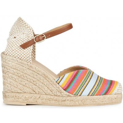 Geox D GELSA espadrilky na klínku D35TPA 01143 C0G5F béžové