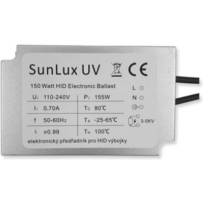 SunLux UV předřadník s kabeláží 150 W – Hledejceny.cz