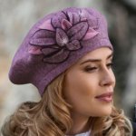 Krumlovanka zimní dámský baret se zdobením W-0785/628M starorůžový melange – Hledejceny.cz