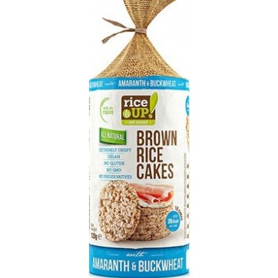 Rice Up Bezlepkové celozrnné rýžové chlebíčky s pohankou a amarantem 120 g – Zboží Dáma