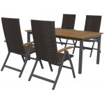 Livarno Home Sada hliníkového zahradního nábytku Valencia, 5dílná, hnědá – Sleviste.cz