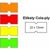 Termopapír Etikety COLA-PLY 22 x 12 zelené ETCOLA2212-Z