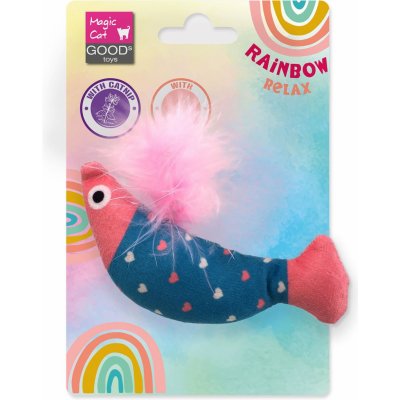 Magic Cat Rainbow Relax ryba s pírkem a šantou 10 cm – Zboží Dáma