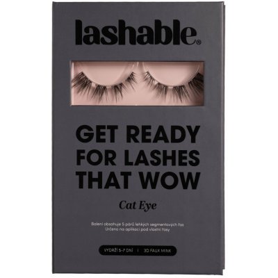 Lashable umělé nalepovací řasy Cat Eye 7-16mm 5 párů – Zboží Dáma