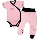 Baby Nellys 2-dílná sada body kr. rukáv + polodupačky růžová Baby Little Star – Zboží Dáma