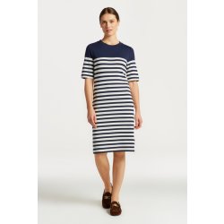 Gant Striped Ss T-shirt Dress modrá