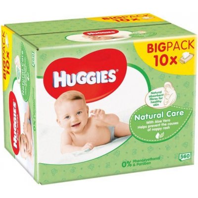 HUGGIES Single Natural Care Ubrousky vlhčené 10 x 56 ks – Zbozi.Blesk.cz