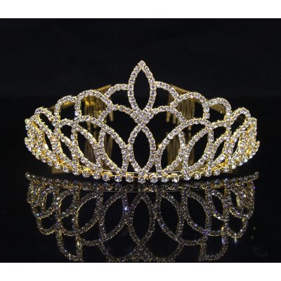 B-Top svatební korunka do vlasů QUEEN zlatavá – Hledejceny.cz