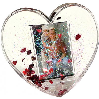 Sněžící srdce velké s vlastní fotografií – Zboží Mobilmania