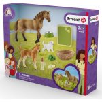 Schleich 42432 Set hříbě a Quarter kůň se štěňátkem a doplňky – Zbozi.Blesk.cz