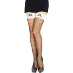 Leg Avenue Industrial Net Thigh Highs 9316 Black & White – Zboží Mobilmania