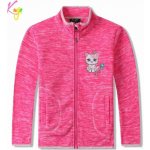 Kugo Dívčí flísová mikina BM5612 tmavě růžová – Zboží Mobilmania