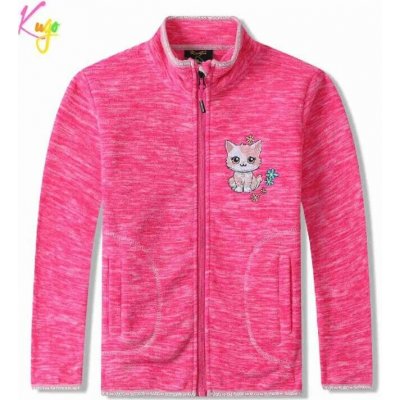 Kugo Dívčí flísová mikina BM5612 tmavě růžová – Zboží Mobilmania