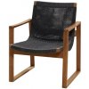 Zahradní židle a křeslo Cane-line Nízké křeslo Endless, 65x72x83 cm, rám teak, lankový výplet dark grey