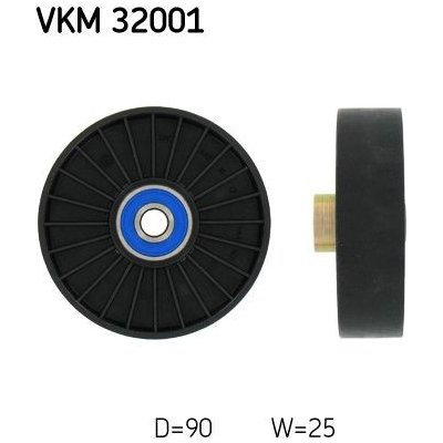 Vratná/vodicí kladka, klínový žebrový řemen SKF VKM 32001 – Sleviste.cz