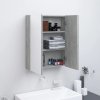Koupelnový nábytek Nábytek XL Koupelnová skříňka se zrcadlem 60x15x75 cm MDF betonově šedá