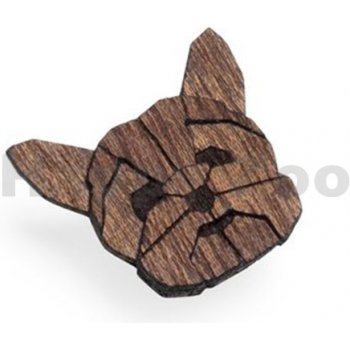 BeWooden dřevěná brož ve tvaru psa Yorkshire Brooch