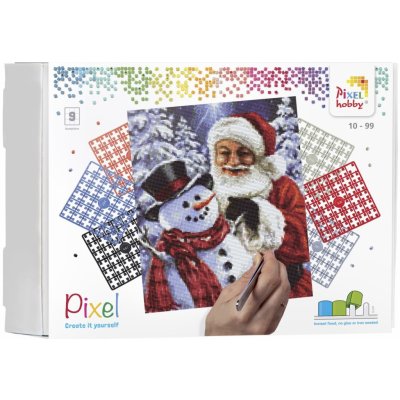 Pixel kit 9 velkých desek Santa Klaus se sněhulákem – Zboží Mobilmania