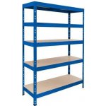 Manutan Expert Rapid 3 180 x 90 x 45 cm 5 polic modrý – HobbyKompas.cz