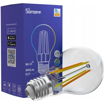Sonoff B02-F-A60 Wi-Fi stmívatelná bílá LED filament žárovka – Zboží Živě