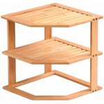 Kesper Bambusová přídavná police, 2-patrová, rohová CORNER, 25x25x27 KE58804 – Zboží Mobilmania