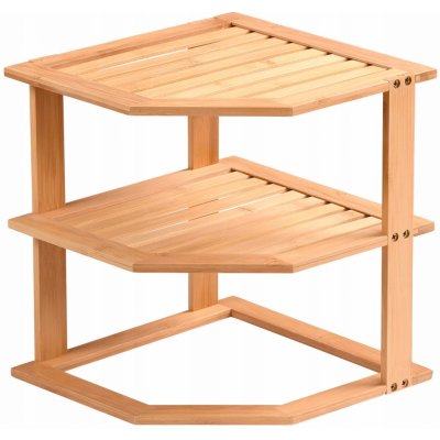 Kesper Bambusová přídavná police, 2-patrová, rohová CORNER, 25x25x27 KE58804 – Zboží Mobilmania