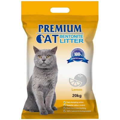 Premium Cat bentonitové citronové 25 l – Sleviste.cz