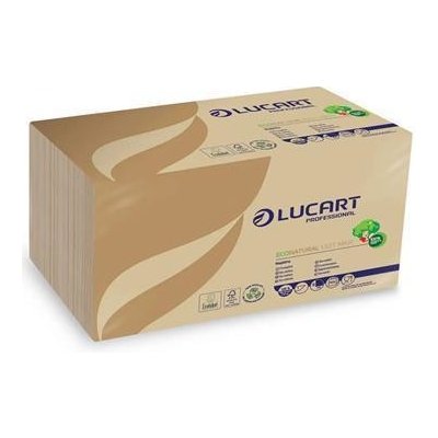 Lucart Ubrousek EcoNatural 130T havana hnědá 1/4 přeložený 831119W 30x30cm