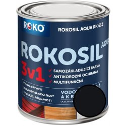 Barva samozákladující Rokosil Aqua 3v1 RK 612 0,6L 1999 černá