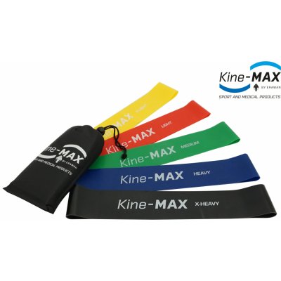Kine-MAX Professional Mini Loop Resistance Band KIT ( 5 ks extra lehká až extra těžká ) – Zboží Mobilmania
