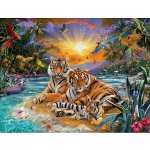 Norimpex Diamantové malování Tygří rodinka 30 x 40 cm – Zboží Mobilmania