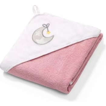 BabyOno froté ručník s kapucí 76 × 76 cm růžová