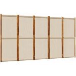 vidaXL 5dílný paraván taupe 350 x 180 cm – Sleviste.cz