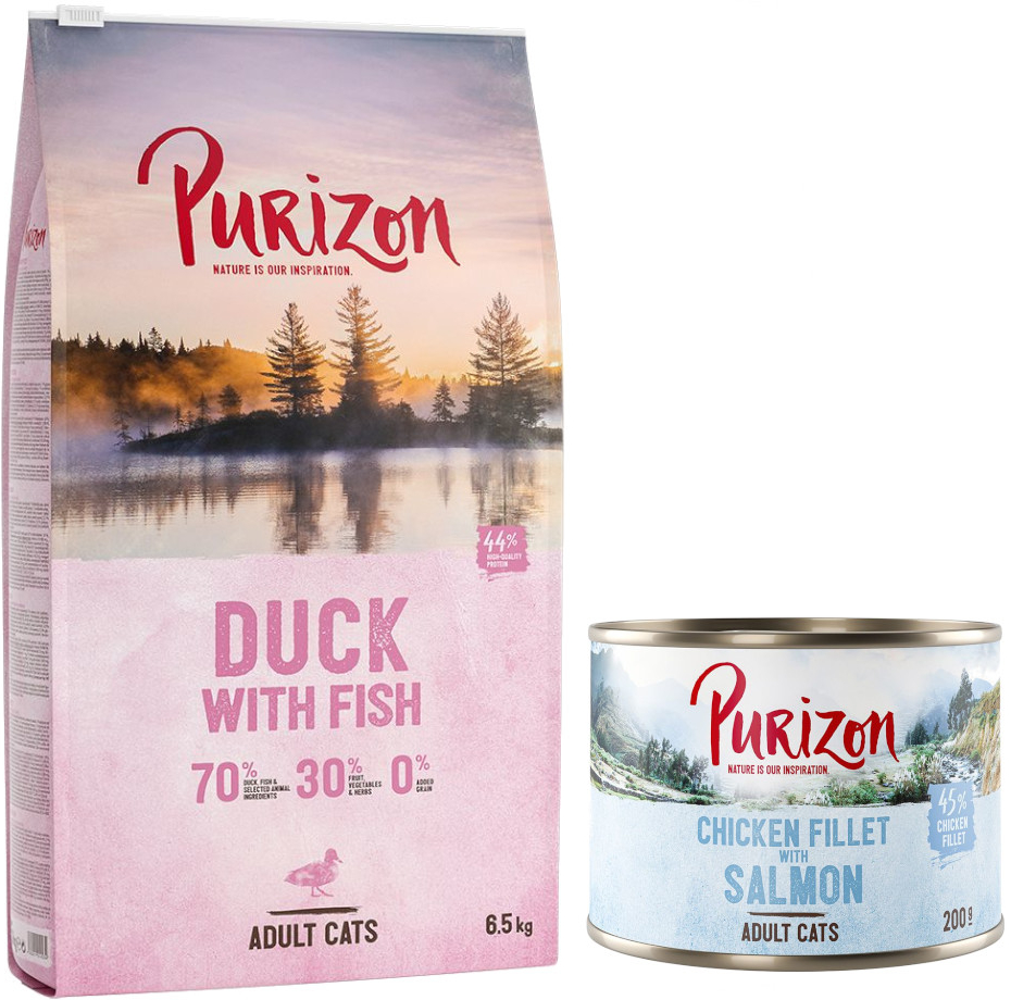Purizon Adult kachna & ryba bez obilnin 6,5 kg