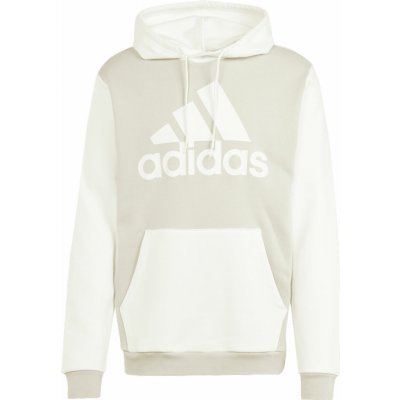 adidas Essentials Fleece BIG Logo Hoodie Béžová – Zboží Dáma