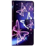 Pouzdro TopQ Samsung A14 5G knížkové Modré s motýlky – Zboží Mobilmania