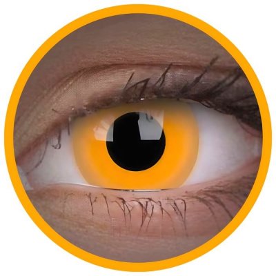 MaxVue Vision Crazy čočky UV Glow Orange svítící roční 2 ks – Hledejceny.cz