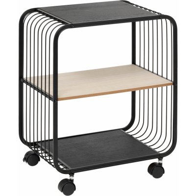 5five Simply Smart Mobilní polička NOIR, 2 úrovně, kovová, 43,3 x 28 x 53 cm černá – Zboží Dáma