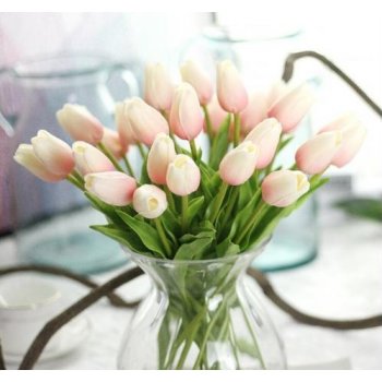 Umělé tulipány 150 ks Bar. varianta: Světle růžová