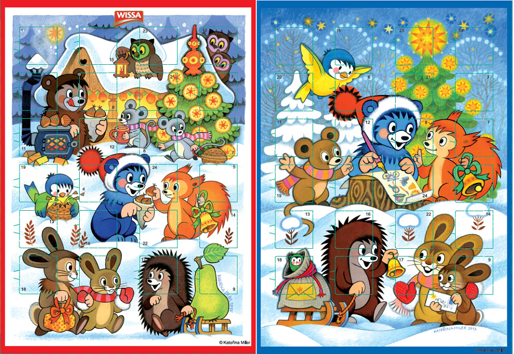 Wissa adventní kalendář krteček mléčná čokoláda 50g