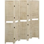 zahrada-XL 5dílný paraván masivní dřevo pavlovnie 175 x 165 cm – Zboží Dáma