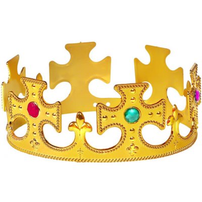 Korunka pro krále zlatá s kamínky – Zboží Dáma