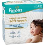 Pampers Dětské čisticí ubrousky, Aqua Soft Touch Baby 3 x 60 ks – Hledejceny.cz