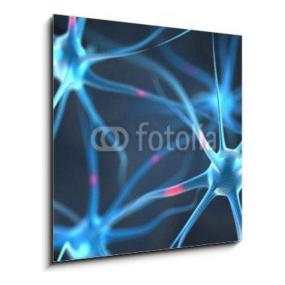 Skleněný obraz 1D - 50 x 50 cm - Neurons in the brain Neurony v mozku – Zboží Mobilmania