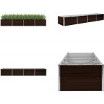 VidaXL vyvýšený záhon hnědý 320 x 80 x 45 cm pozinkovaná ocel – Zboží Mobilmania